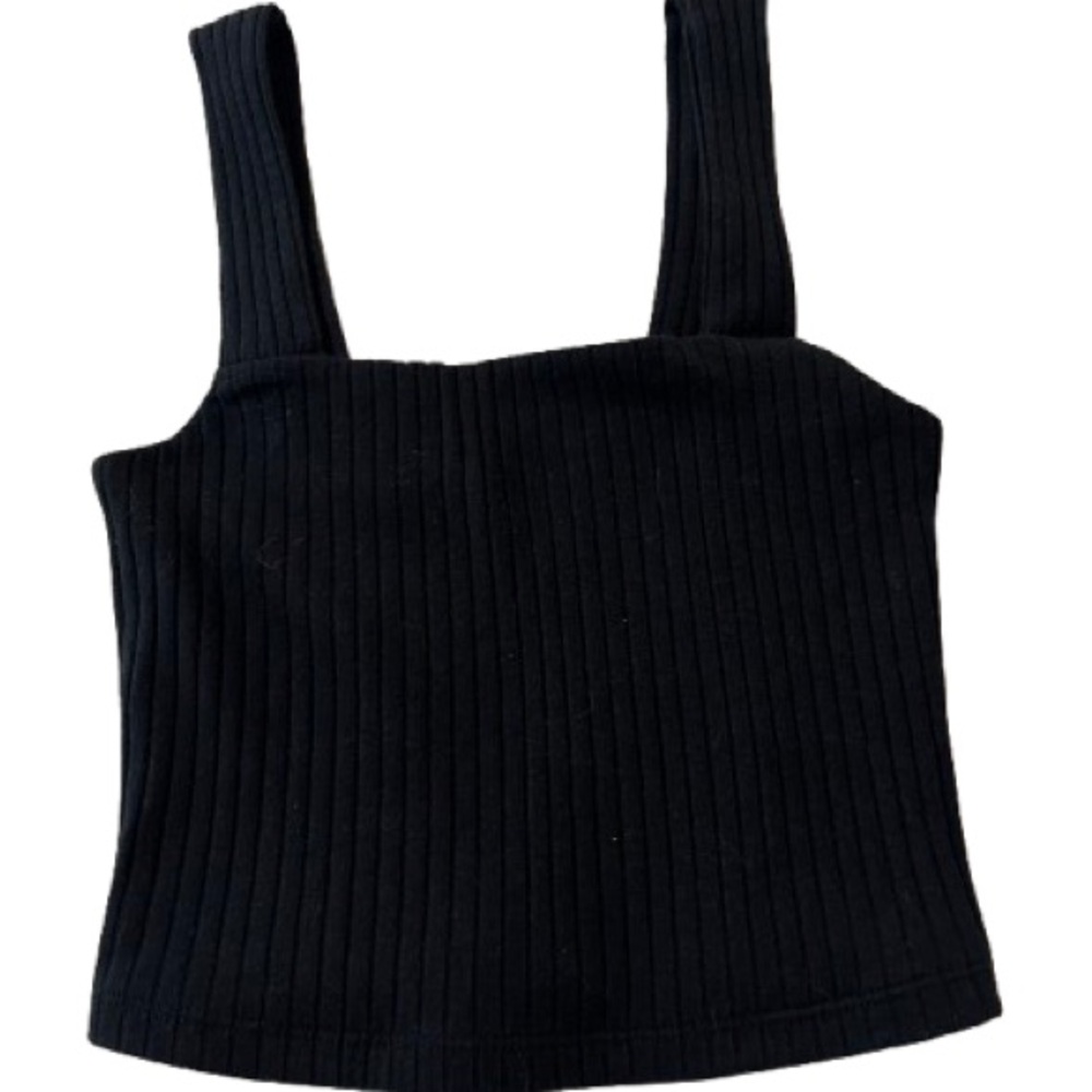 American Eagle Outfitters Cropped Black Tank Top - size XXS